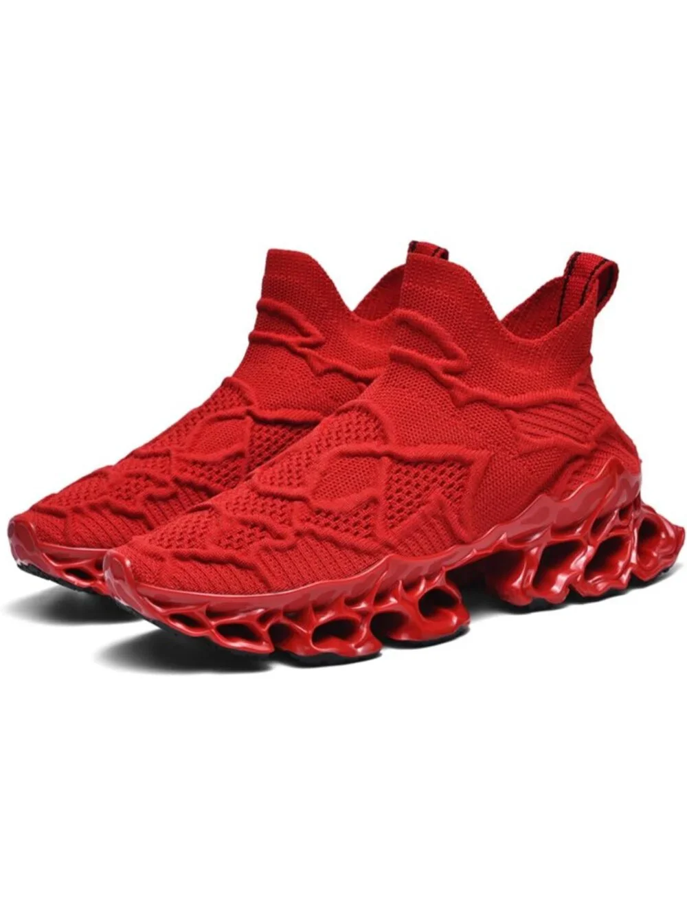 🆕Men's Dark Red Slip on Loafers Walking Tennis Shoes Running Blade Sneakers